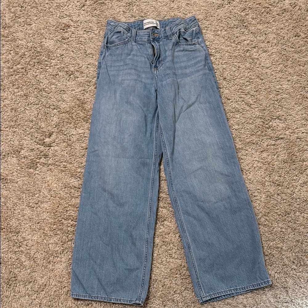 Abercrombie Kids Blue Wide-Leg Jeans